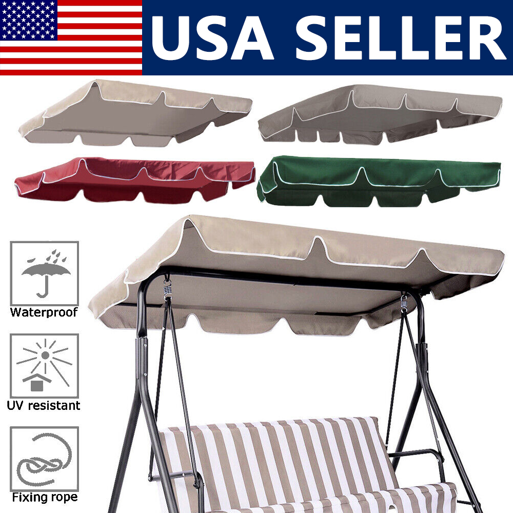 Swing Top Cover Canopy 300D Replacement Garden Patio Outdoor 66x45 75x52 77"x43"