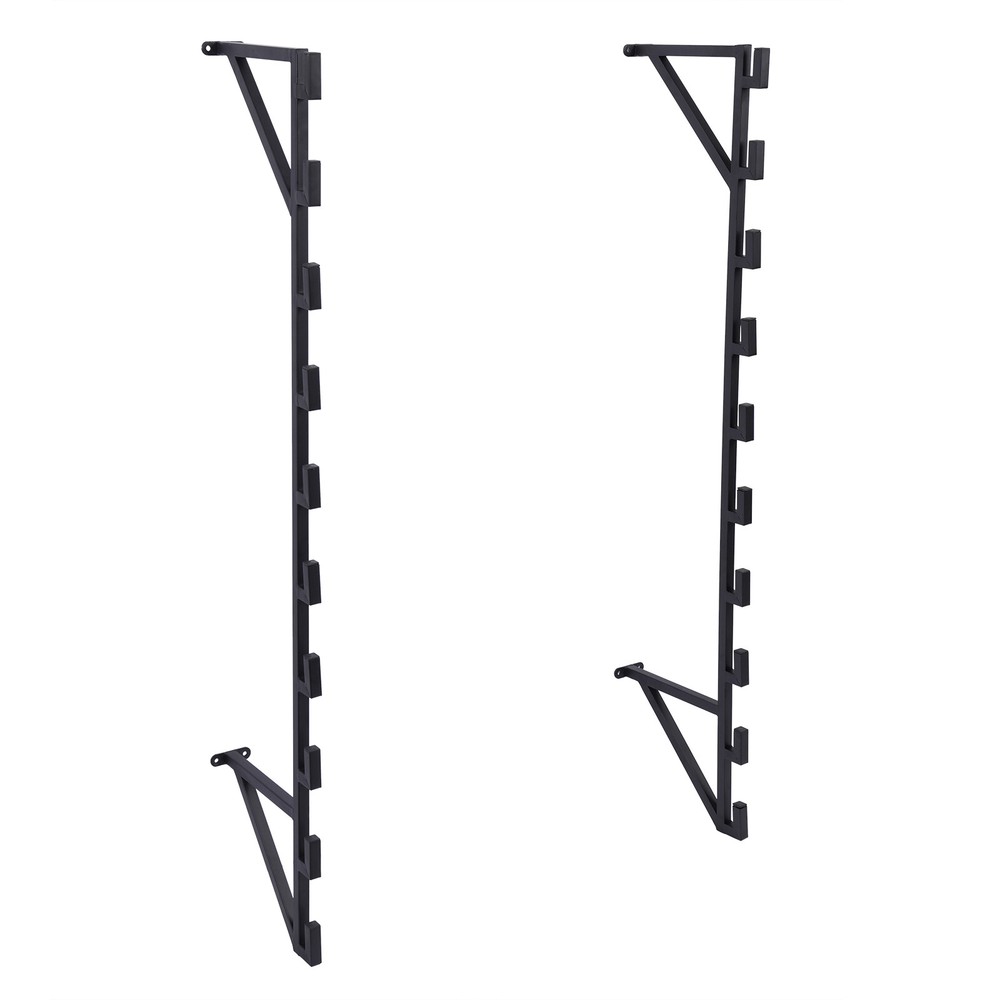 10-Layer Wall Mounted Display Rack, Wall Wrapping Paper Ribbon Organizer Black