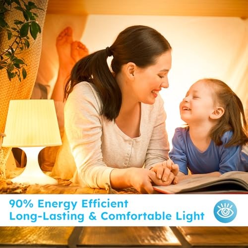 E12 G16.5 Candelabra Bulb, G16.5 Round Small Globe LED 6 Pack 40w Warm White