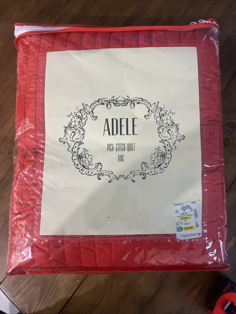 Adele Puck-stitch Quilt King Size Orange