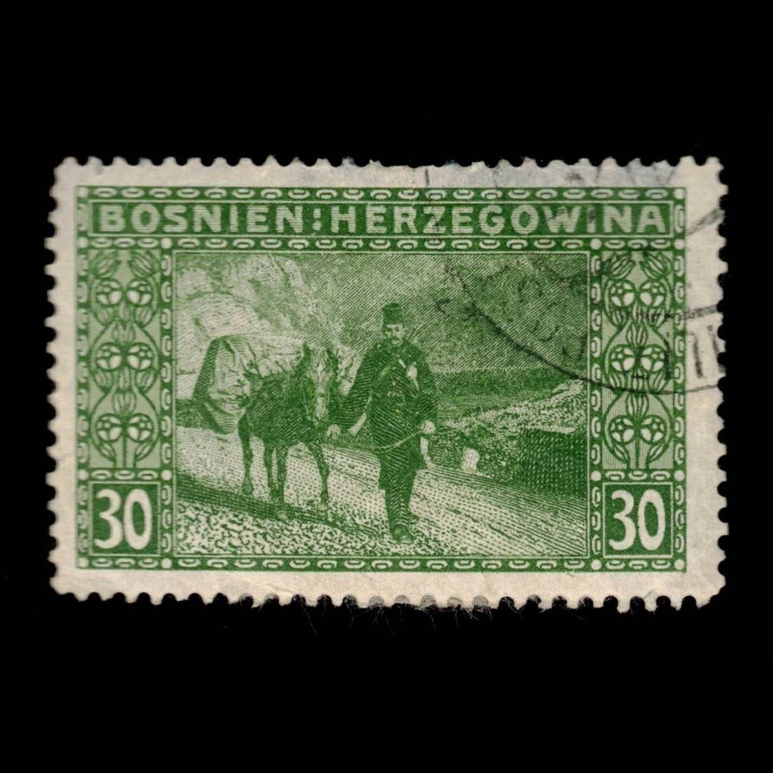 Bosnia & Herzegovina, Scott 38, Donkey Post, 1906, used, 115371