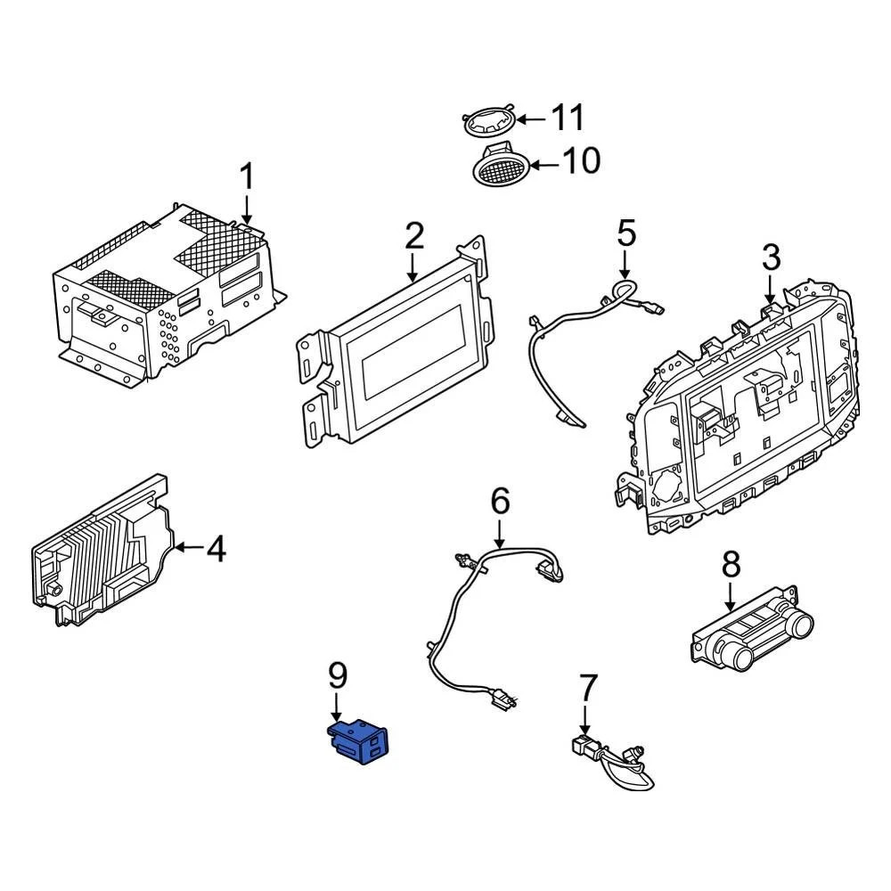 Ford ML3Z19A387D Audio Auxiliary Jack
