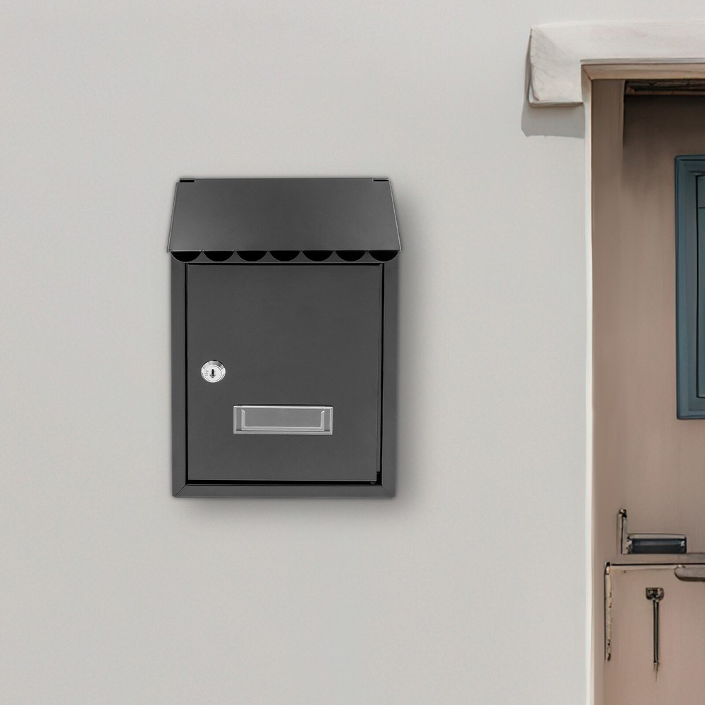 Modern Outdoor Waterproof Extra Large Drop Box Wall Mounted Mailbox with 2 keys！