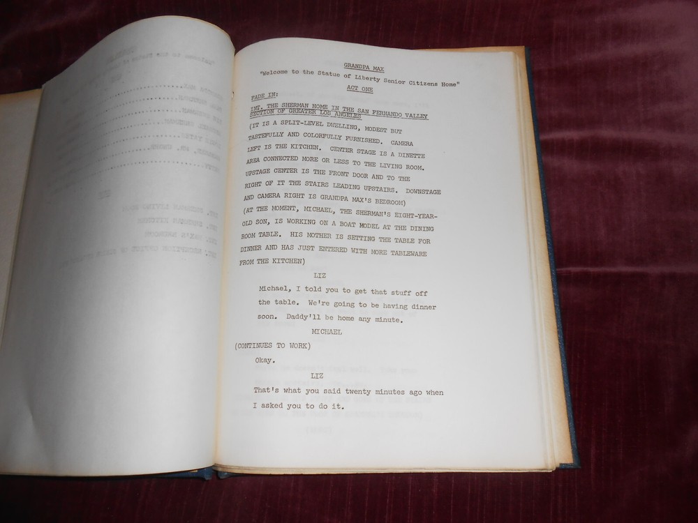 AARON RUBEN (ANDY GRIFFITH SHOW)-GRANDPA MAX-TV SCRIPT-PILOT-FINAL DRAFT