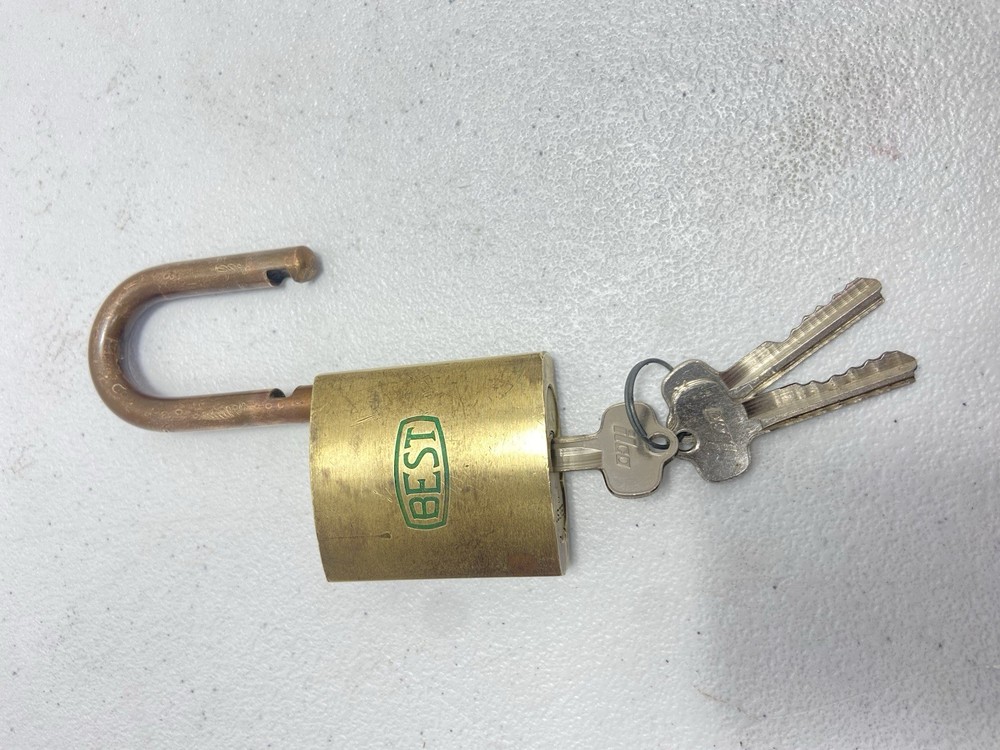 Original Best IC Core Padlock Brass/Copper - 4 1/4" Lock 2" Shackle