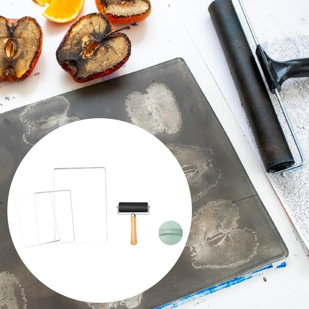 Gel Printing Plate Kit Practical Durability with Roller Art Printmaking Tool