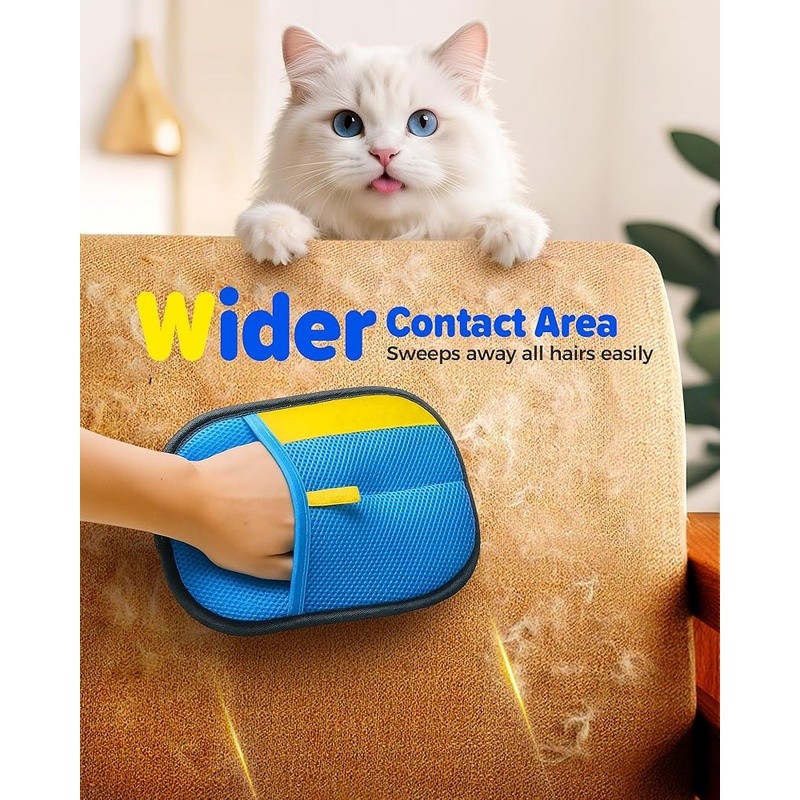 Electrostatic Pet Hair Removal Gloves Eco Friendly Multi Surface Cleaner Tool US