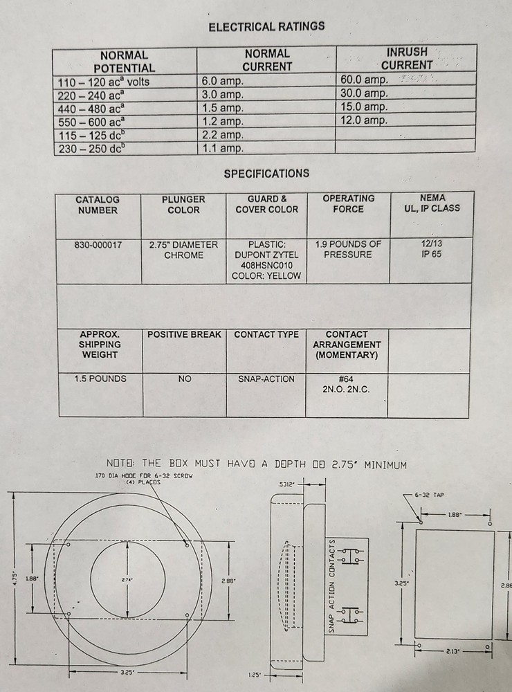 Rextouch 830-000017 Ergonomic Low Force Palm Button