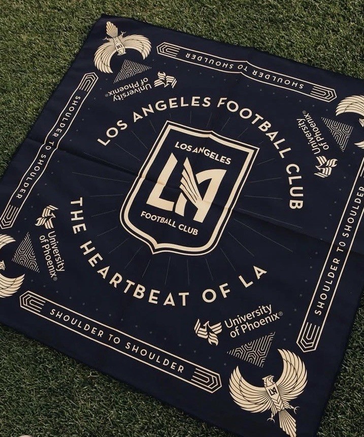 LAFC HQ Exclusive-Los Angeles Football Club Branded Bandana 2026-SHIPS FREE