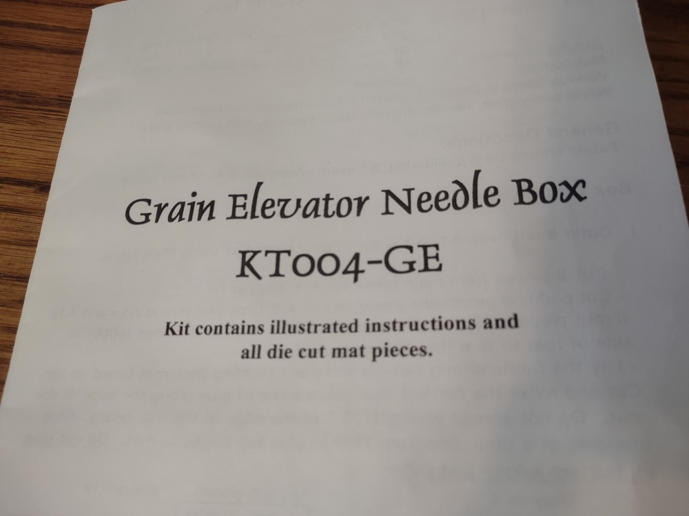 Grain Elevator Needle Box Kit Sewing Craft Storage PMQuilting Storage