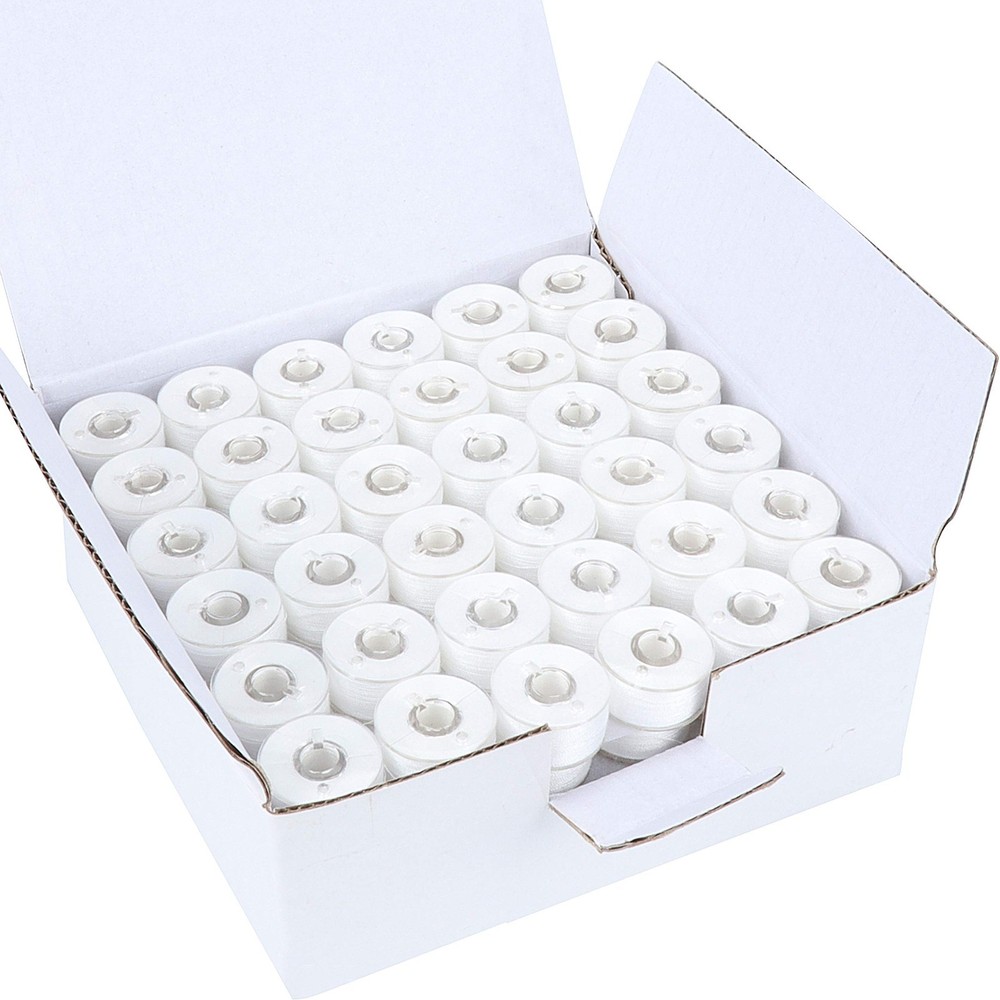 144pcs Prewound Bobbin Thread Size A 60S/2 (90WT) for Embroidery & Sewing - Soft