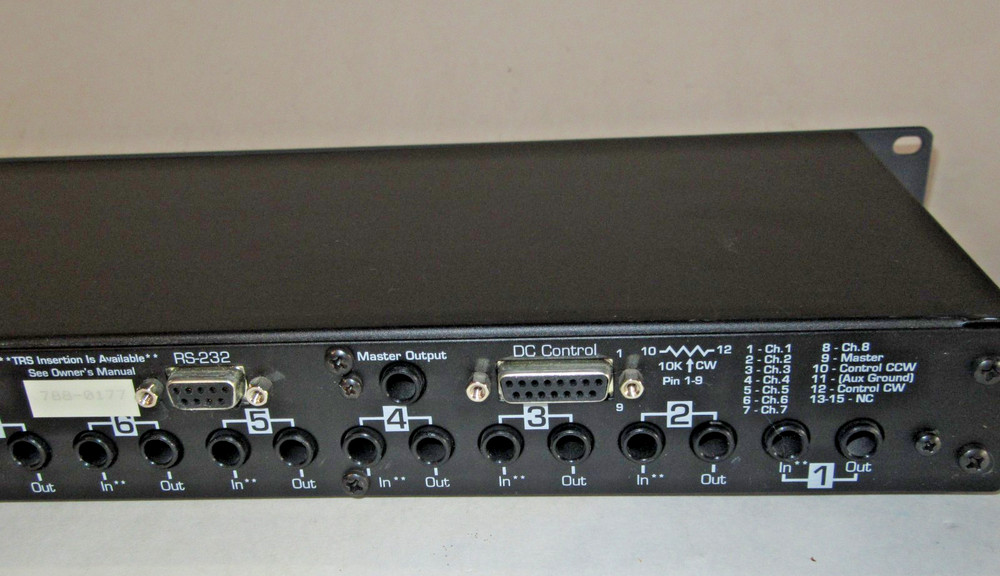 Ashly VCM-88, 8-Channel VCA Matrixing Level Controller - USED