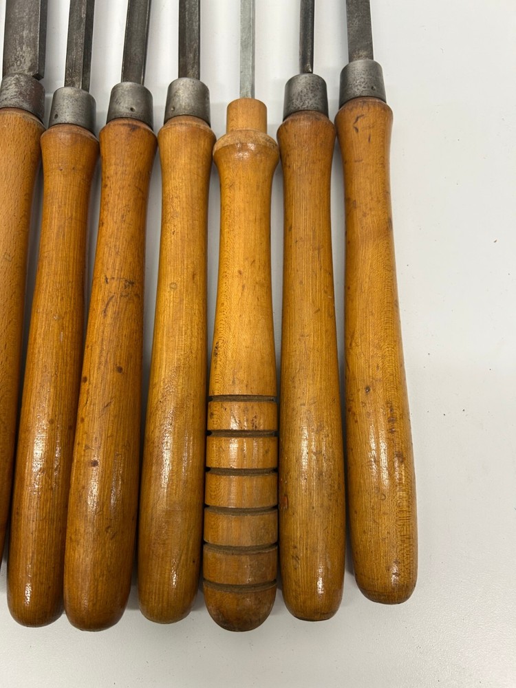9 Assorted Vtg Chisels Gouges Wood Working Hand Tools Mostly Disston