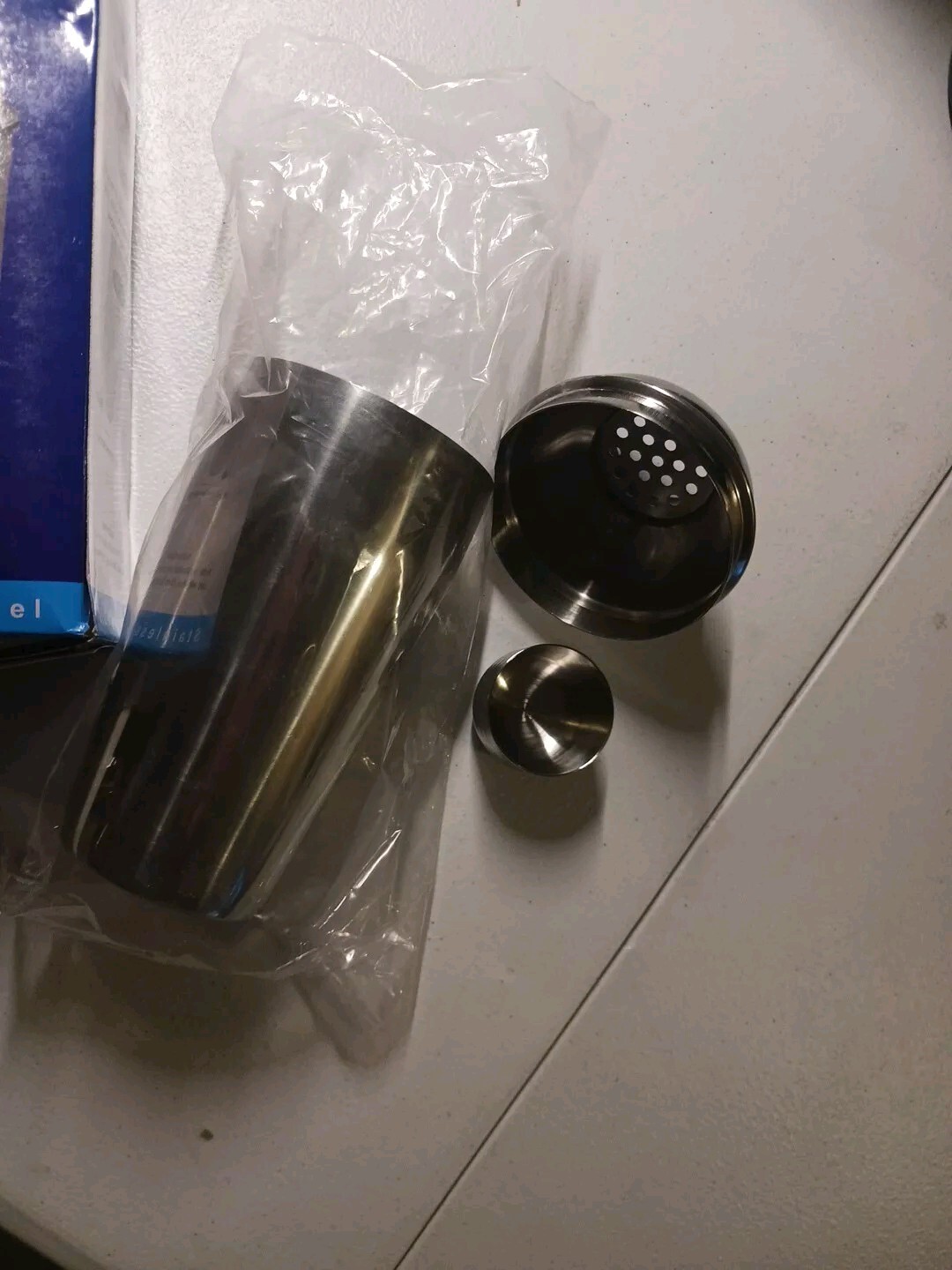 16 oz. TALL STAINLESS STEEL Martini Boston BAR SHAKER 3-Piece Cocktail Mixer Tin