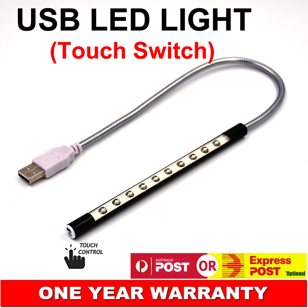 Flexible Touch Switch USB Light Lamp 10 LED for Notebook Laptop Keyboard Reading