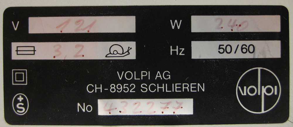 Volpi Intralux 6000 Light Source, 121V, 240W