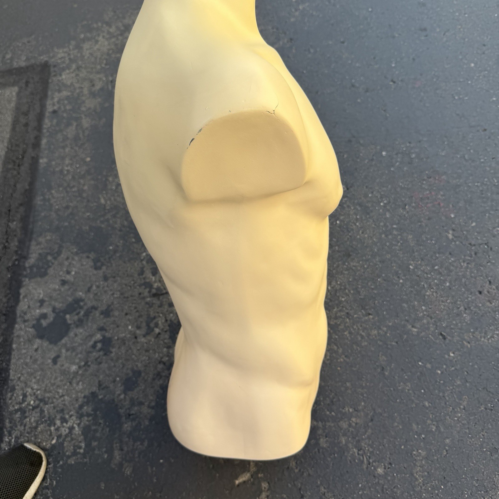 Lady Lulu Vintage Mannequin Torso Head Male Man Muscle Silver Spike Hair