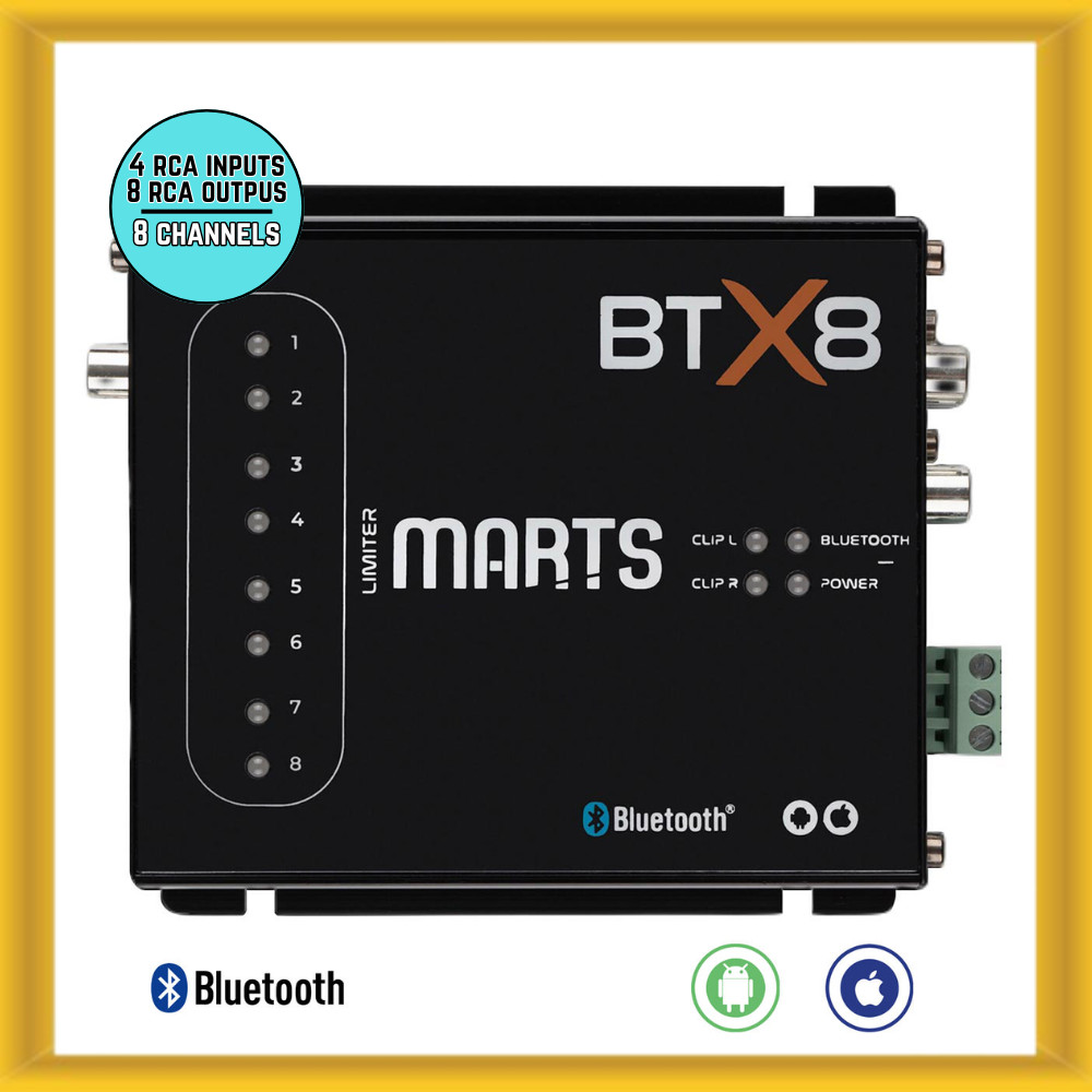 Marts Digital BTX8 8-Channel DSP Processor with Bluetooth (App Controlled) NEW