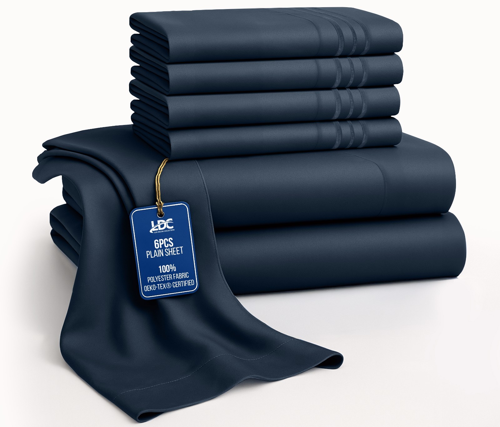 1800 Series 6 Piece Bed Sheet Set Soft Deep Pocket Twin King Queen Full Sheets