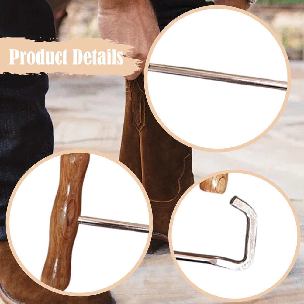 Wooden Handle Boot Hook Puller Boot Pull Stables Supplies