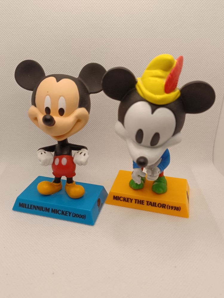 2 UPPER DECK DISNEY TREASURES MILLINIUM & TAILOR MICKEY MOUSE BOBBLEHEAD LOT