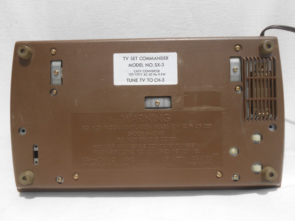 Vintage Jerrold TV Set Commander Model SX-3 CATV Converter