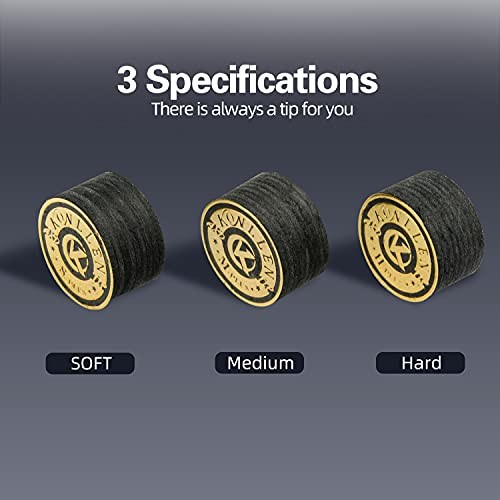14mm Pool Cue Tips – 6 or 9 Layer Laminated Cue Tip, S/M/H Tip-H-9 Layers