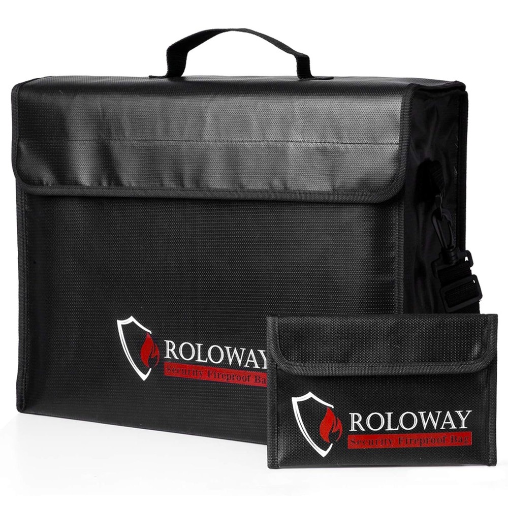 Large Fireproof Bag Water Resistant Document Safe 17 x 12 inches