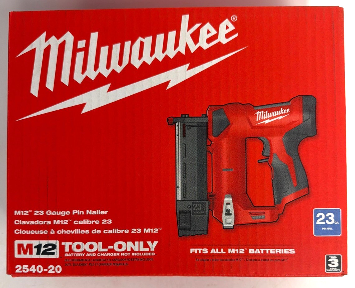 [NEW] (2540-20) Milwaukee M12™ 23 Gauge Pin Nailer