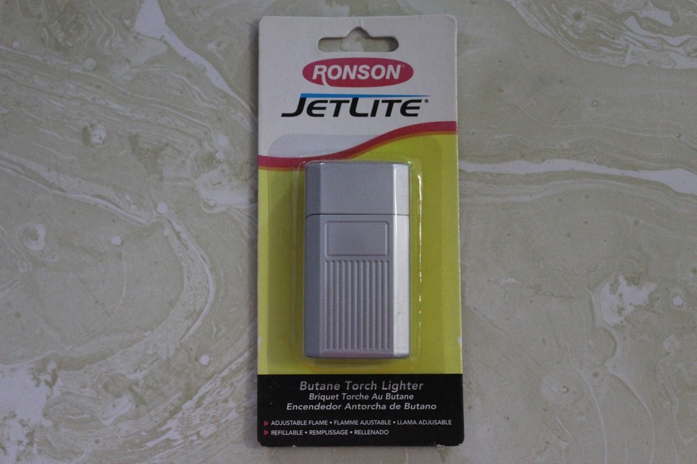 Ronson JetLite Butane Torch Lighter Gray New