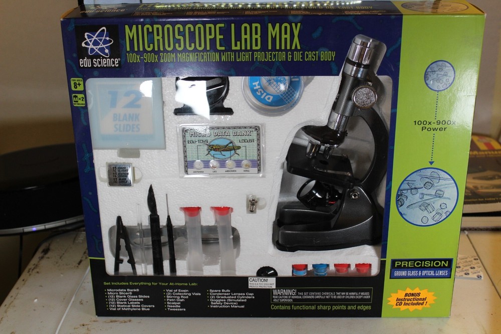 1999 Edu Science Microscope Lab Max with Instructional CD Ages 10+