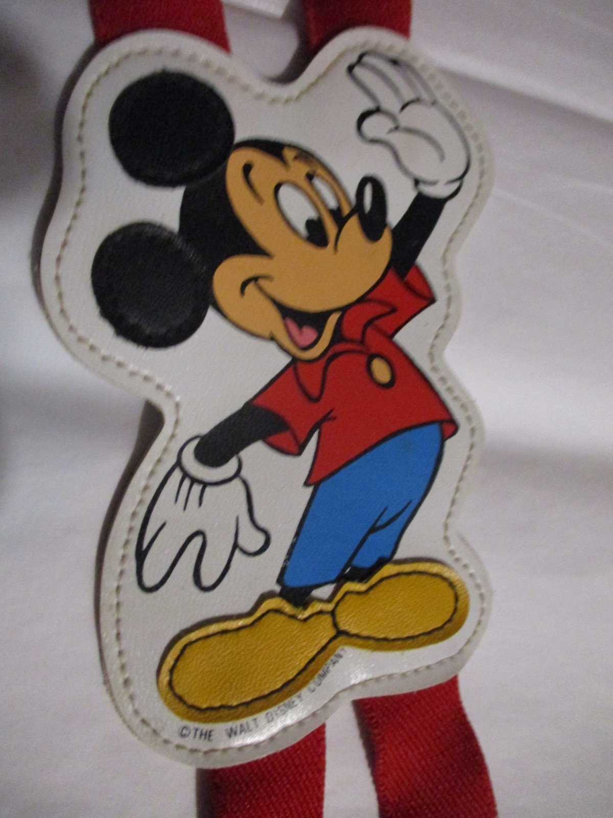 Walt Disney Mickey Mouse Adjustable Child Suspenders red vintage 1980s