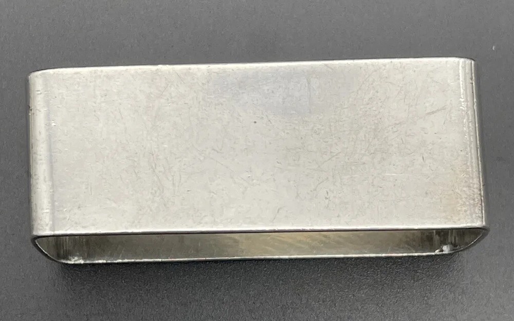Sterling Silver Napkin Ring Engraved Name “Frank” Rectangular Form Watrous