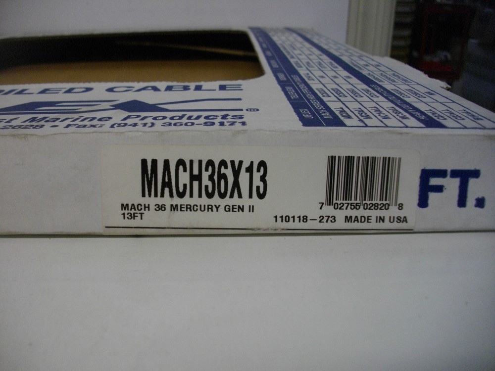 Uflex MACH36X13 13' control cable MerCruiser Gen 2