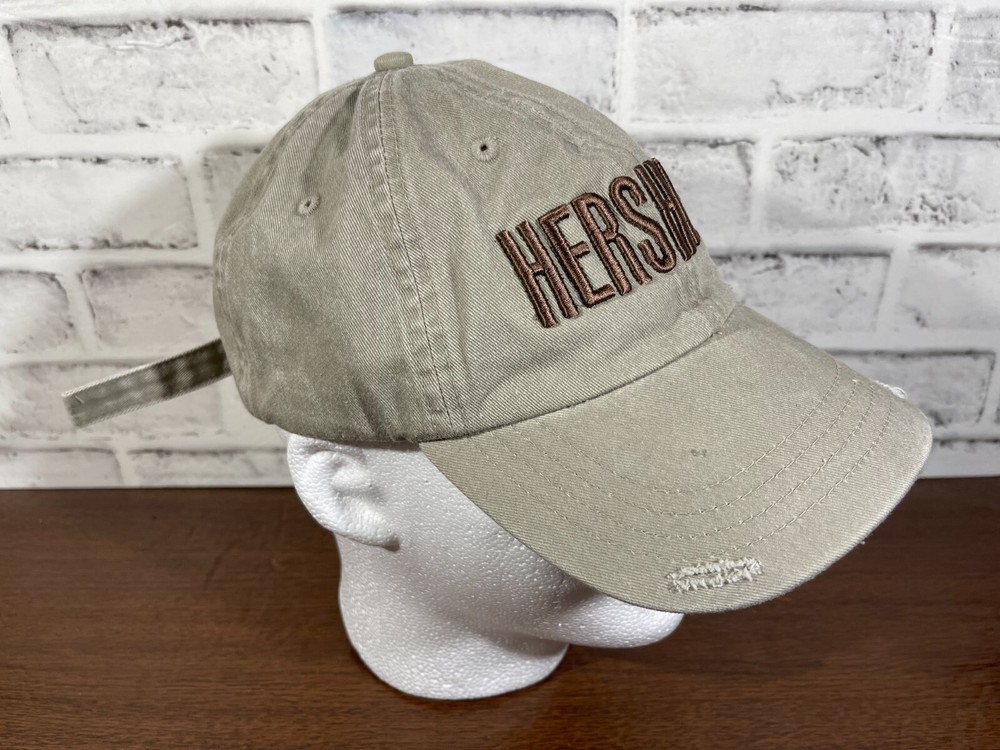 Hershey’s Chocolate Lover Distressed Tan Adjustable Baseball Cap