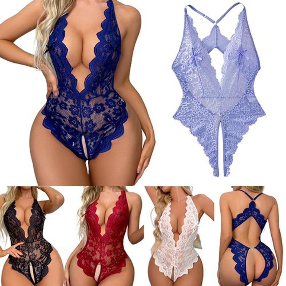 Women's Sexy-Lingerie Babydoll G-string Sleepwear Underwear Lace Dress Nightwear