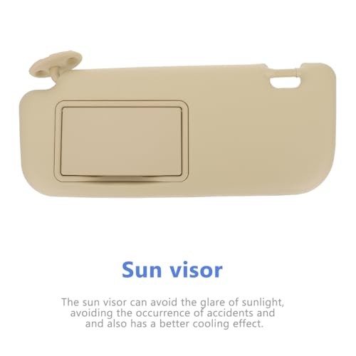 Driver Side Sun Visor with Mirror Replacement Car Interior 36.5x16.5cm Beige
