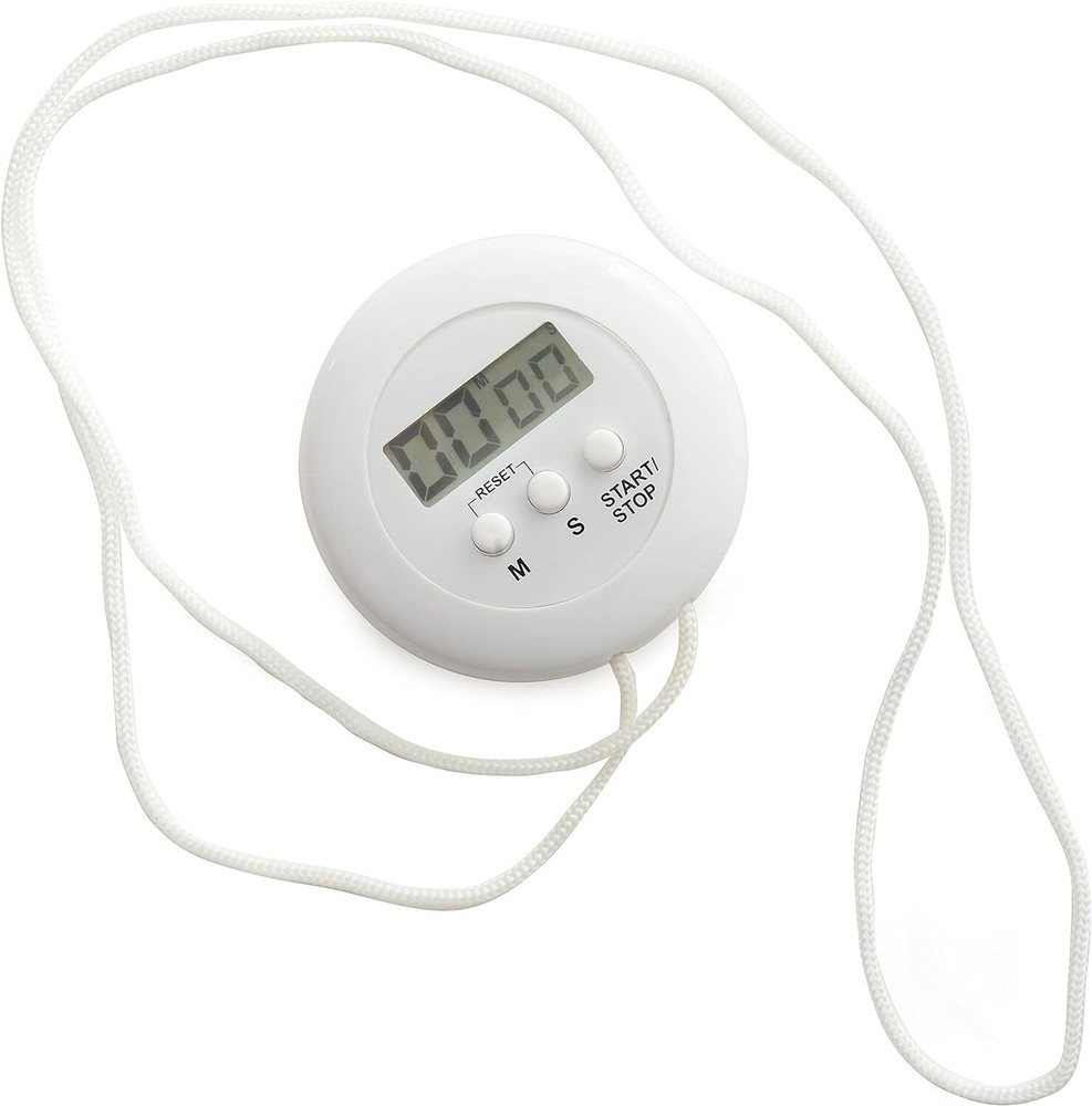 Norpro, White Digital Timer On A Rope, One Size