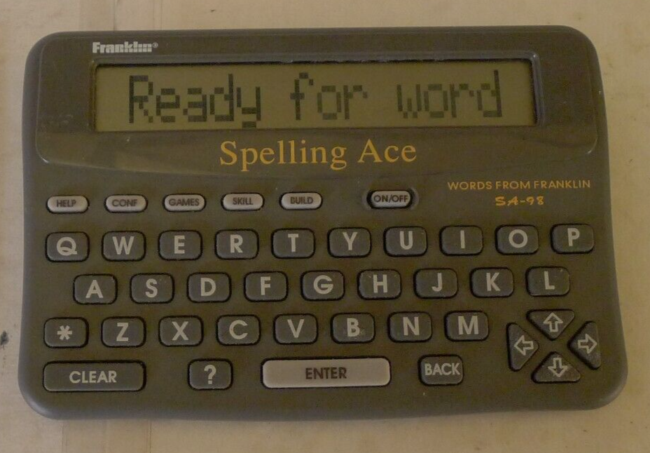 Franklin Electronic Spelling Ace SA-98 with User's Guide - TESTED