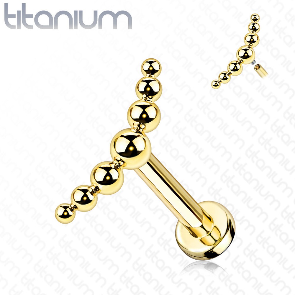 Implant Grade titanium Internally Threaded 7 Ball Stud For Labret Ear Cartilage