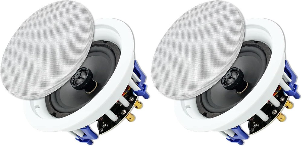 Herdio 2 Pack 6.5" 320W 2-Way Ceiling Speakers Flush Mount Kitchen