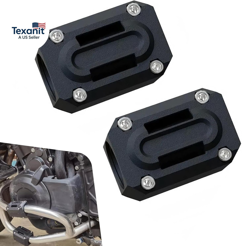 2 PCS Motorcycle Engine Guard Bumper Protection Block, Crash Bar Decor Slider, A