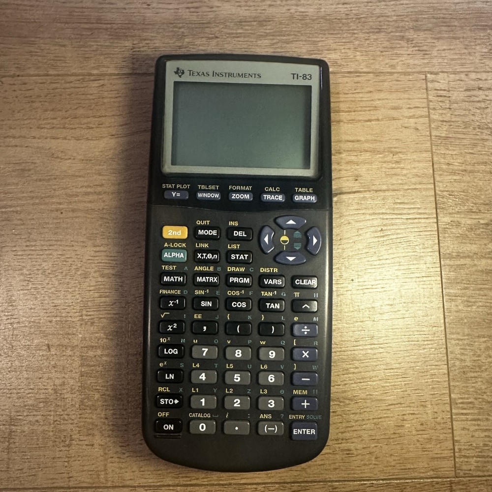 Texas Instruments TI-83 Graphing Calculator With Tested Working Missing Cover