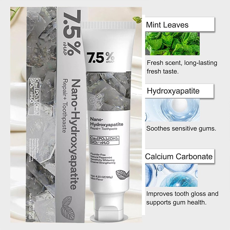 7.5% Hap Nano-Hydroxyapatite Toothpaste Remove Deep Clean For Sensitive Teeth
