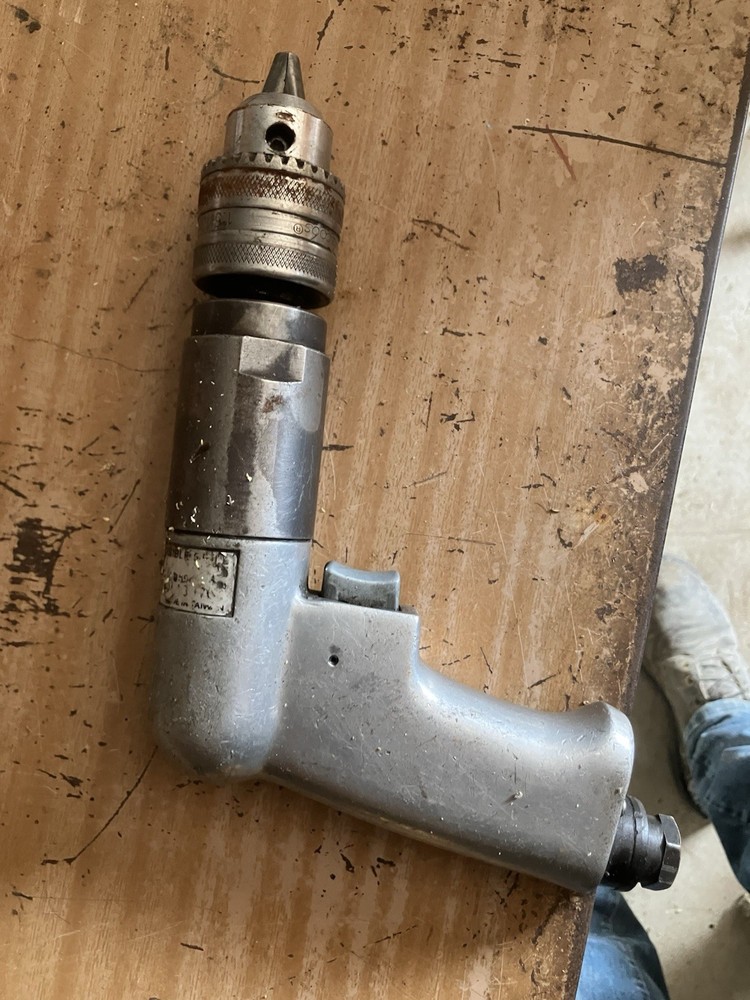 Pneumatic Air Drill Silver Industrial Tool