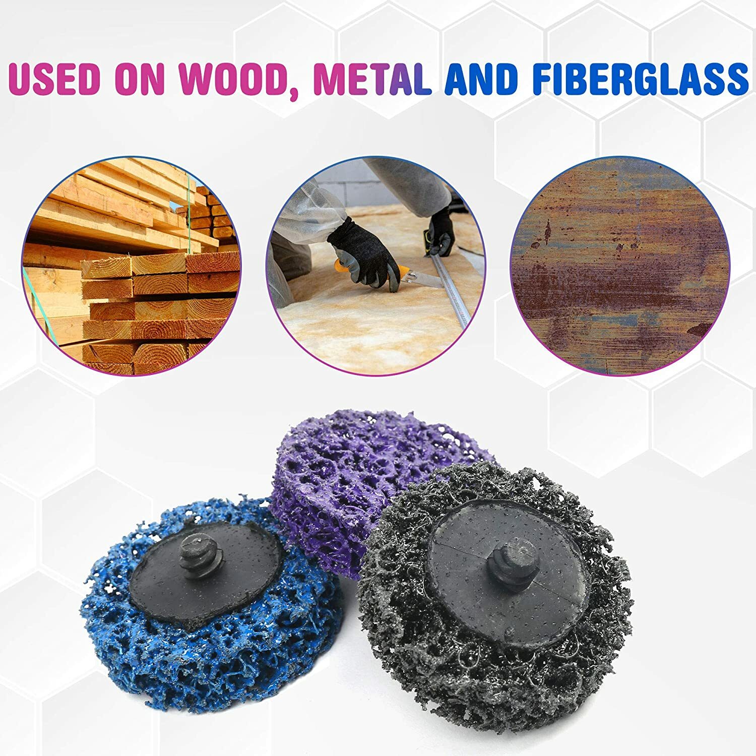 12 PACK 2'' Roloc Strip Disc Wheel Paint Rust Removal Surface Conditioning Discs