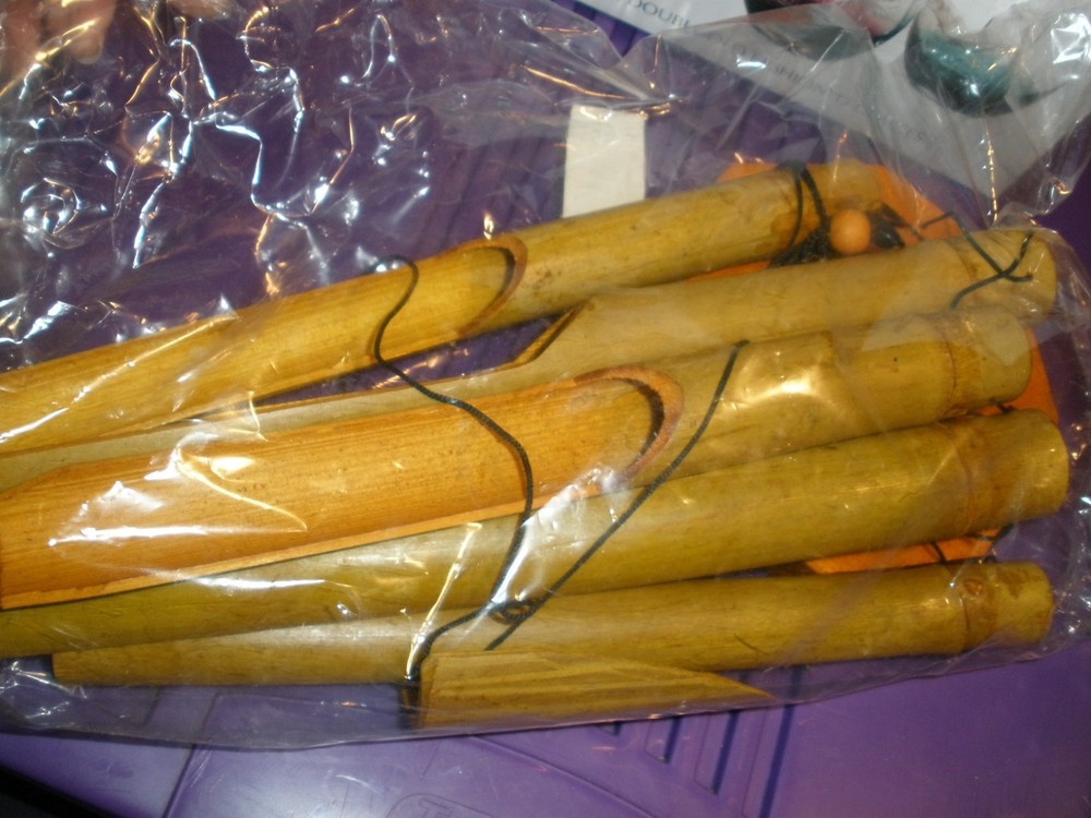 NEW Opened Bag Bamboo Light Brown Wind Chimes Kohl's