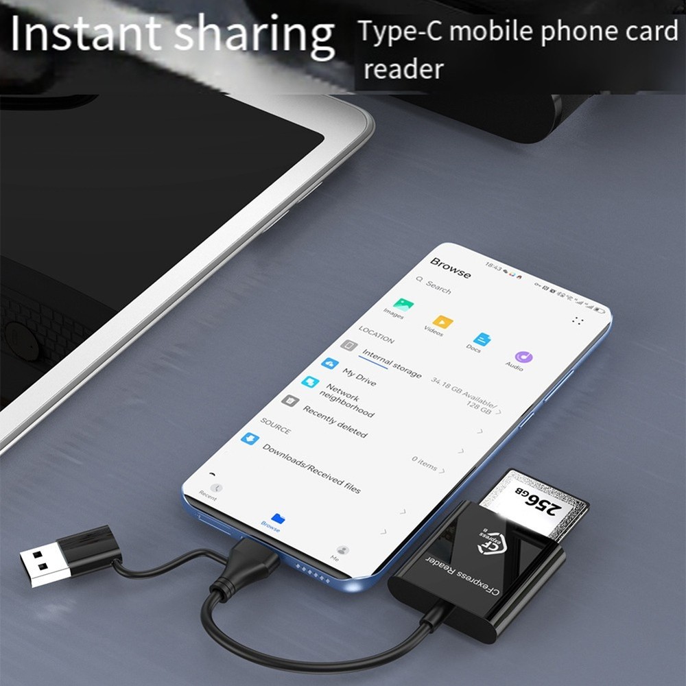 10Gbps CFexpress Type B Card Reader Writer USB3.2 Gen2 USB-C CFe Card5418