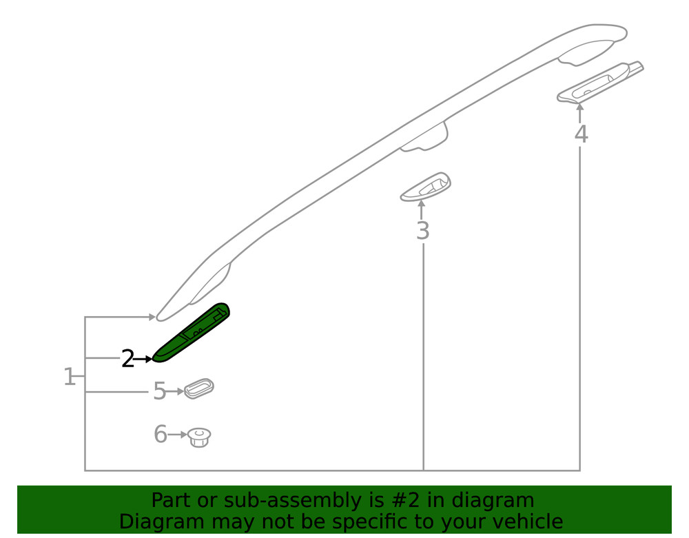 Genuine Subaru Rail Assembly Protector 91192sj070