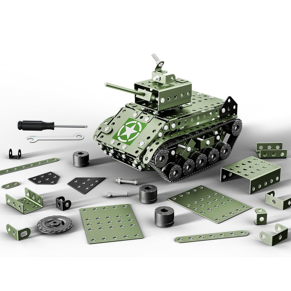 STEM Building Projects Model Army Tank Set - 284 Pieces STEM Project Building...
